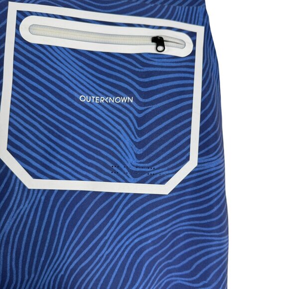 Outerknown Apex Board Shorts By Kelly Slater Mens Size 34 Blue Printed SW-2110 - Picture 7 of 11